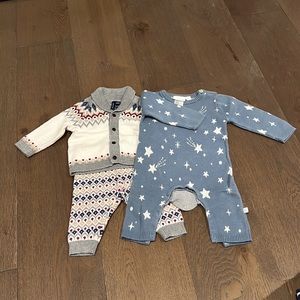 Sweater set from Janie and Jack and one one piece sweater from elegant baby